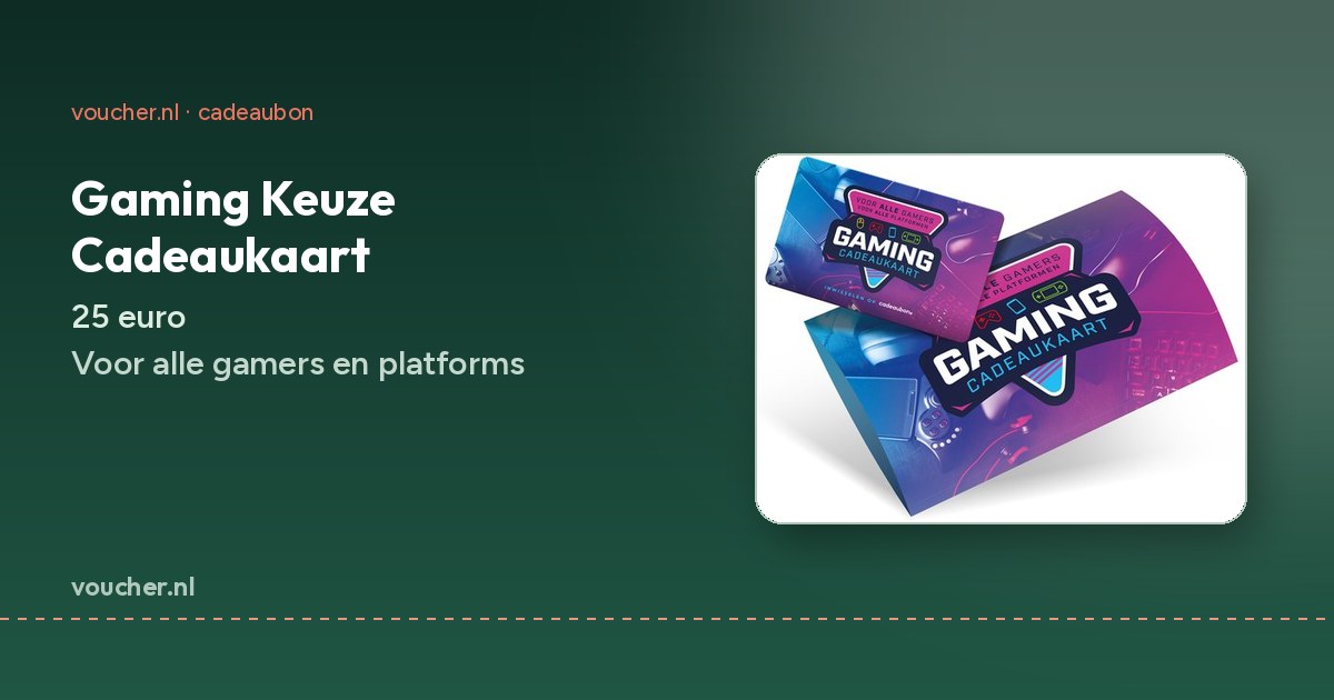 Gaming Keuze Cadeaukaart van 25 euro