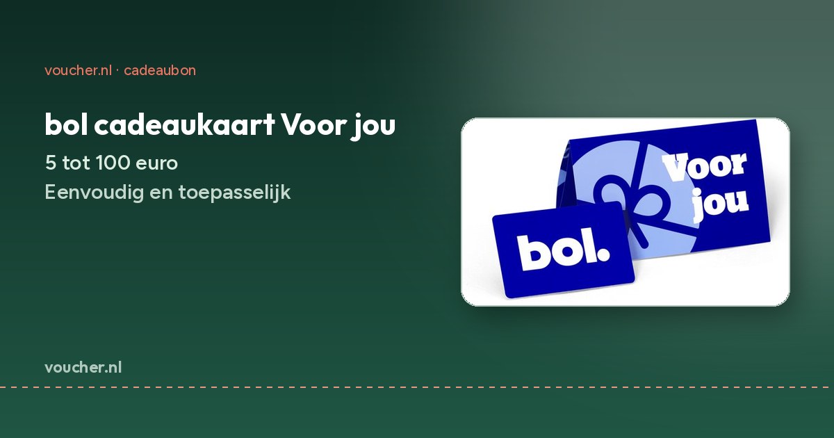 bol cadeaukaart Voor jou in een rustig ontwerp