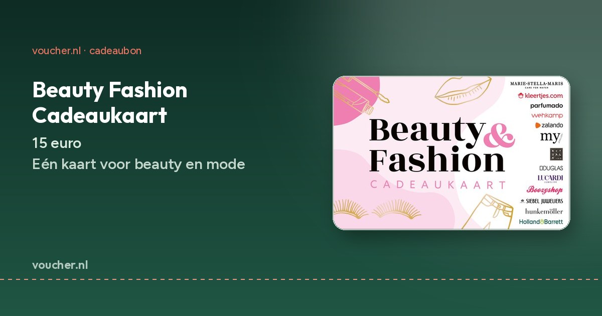 Beauty Fashion Cadeaukaart van 15 euro
