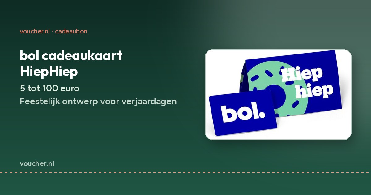 bol cadeaukaart HiepHiep met feestelijk ontwerp