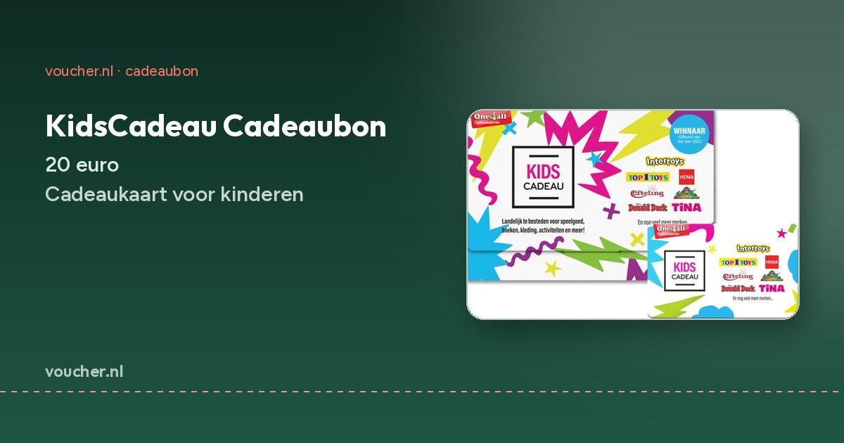 KidsCadeau Cadeaubon van 20 euro